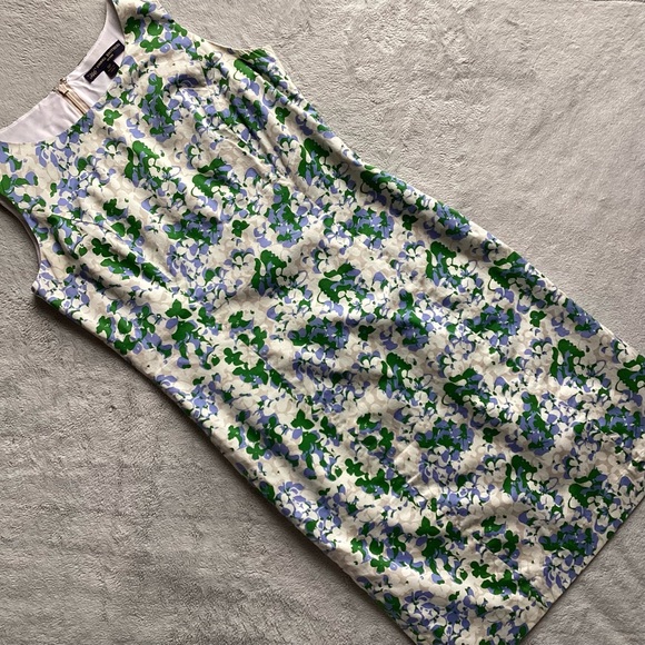 Brooks Brothers Dresses & Skirts - Brooks Brothers 346 Hydrangea Spring Floral Cotton Sheath Dress Petites Sz 6
